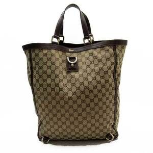 Gucci GG handbag brown canvas leather